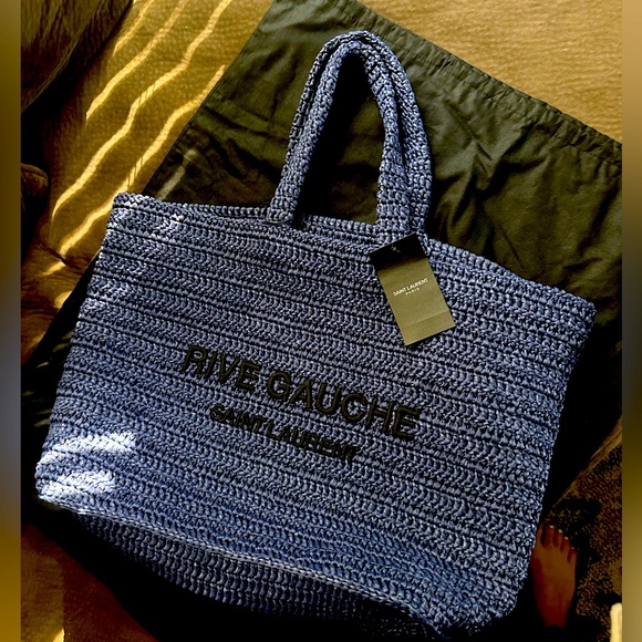 New never used Saint Laurent Raffia tote with tags - Picture 1 of 3